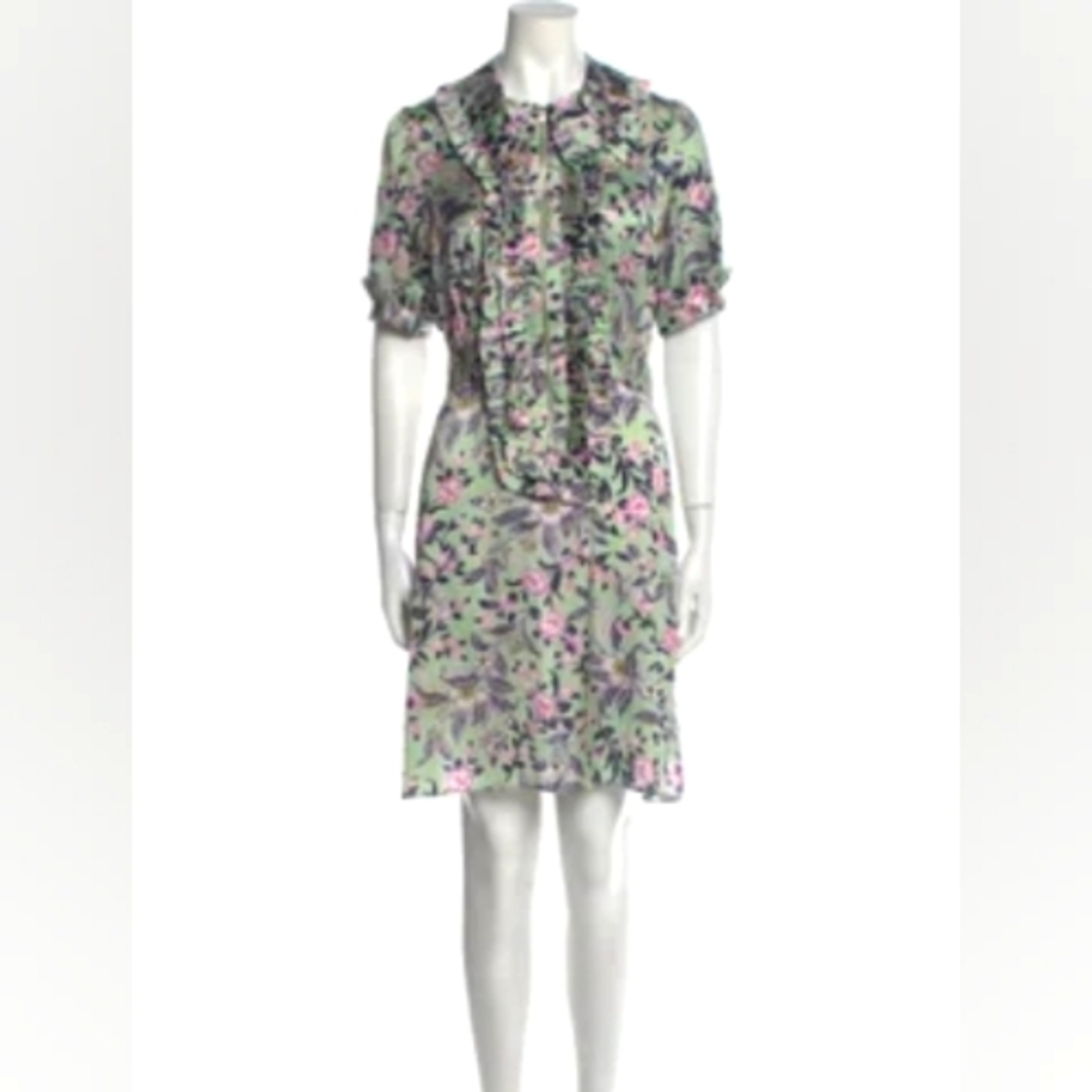 Jill Stuart Floral Print Ruffle Dress